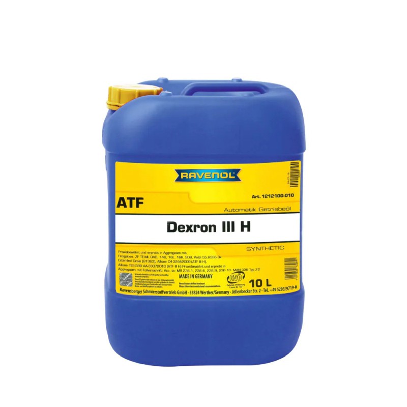 Olej ATF ATF Dexron H III (10L)   ALLISON C4  ALLISON TES-389  MAN 339 TYP Z2  MB 236.1  MB 236.10  MB 236.6  MB 236.9  OPEL/G