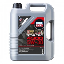 Olej silnikowy TopTec 4300 (5L) SAE 5W30  API CF  SN  ACEA A1  A5  B1  B5  C2  CITROEN B71 2290  FIAT 9.55535-S1  PEUGEOT B71 