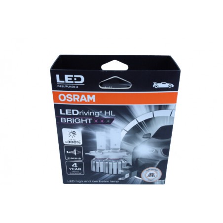 ŻARÓWKA 12V H4/H19 P43T / PU43T-3 LEDRIVING HL BRIGHT 6000K /KPL-2SZT/ OSRAM 64193DWBRT-2HFB NIE DO UŻYTKU NA DROGACH PUBLICZNYC