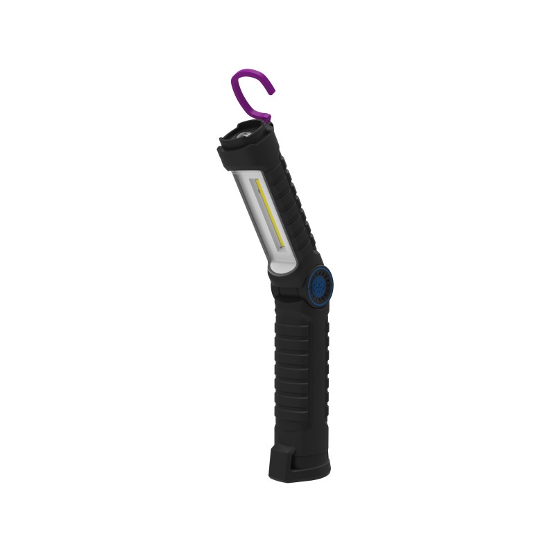 LAMPA WARSZTATOWA OBROTOWA MAGNETI 7935030020 3W COB LED 240 LUMENÓW Z PRZEDNIM ŚWITŁENIEM UV
