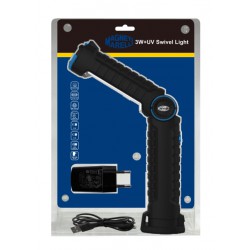 LAMPA WARSZTATOWA OBROTOWA MAGNETI 7935030020 3W COB LED 240 LUMENÓW Z PRZEDNIM ŚWITŁENIEM UV