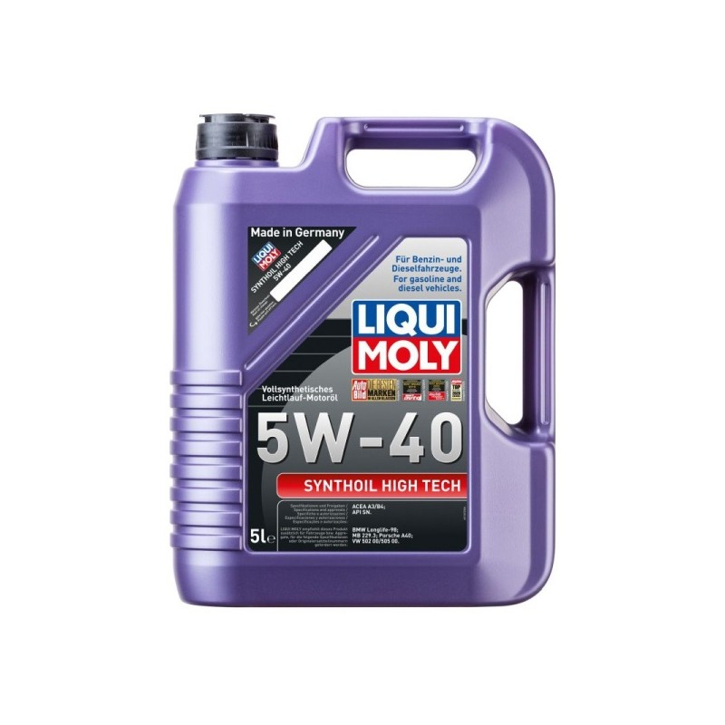 Olej silnikowy Synthoil High Tech (5L) SAE 5W40  API CF  SM  ACEA A3  B3  B4  BMW LL-98  MB 229.1  VW 502.00  VW 505.00