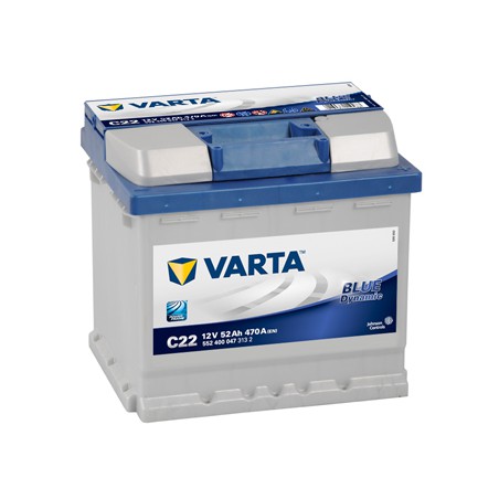 Akumulator VARTA 12V 52Ah/470A BLUE DYNAMIC (P+ 1) 207x175x190 B13 - stopka o wysokości 10,5 mm (rozruchowy)