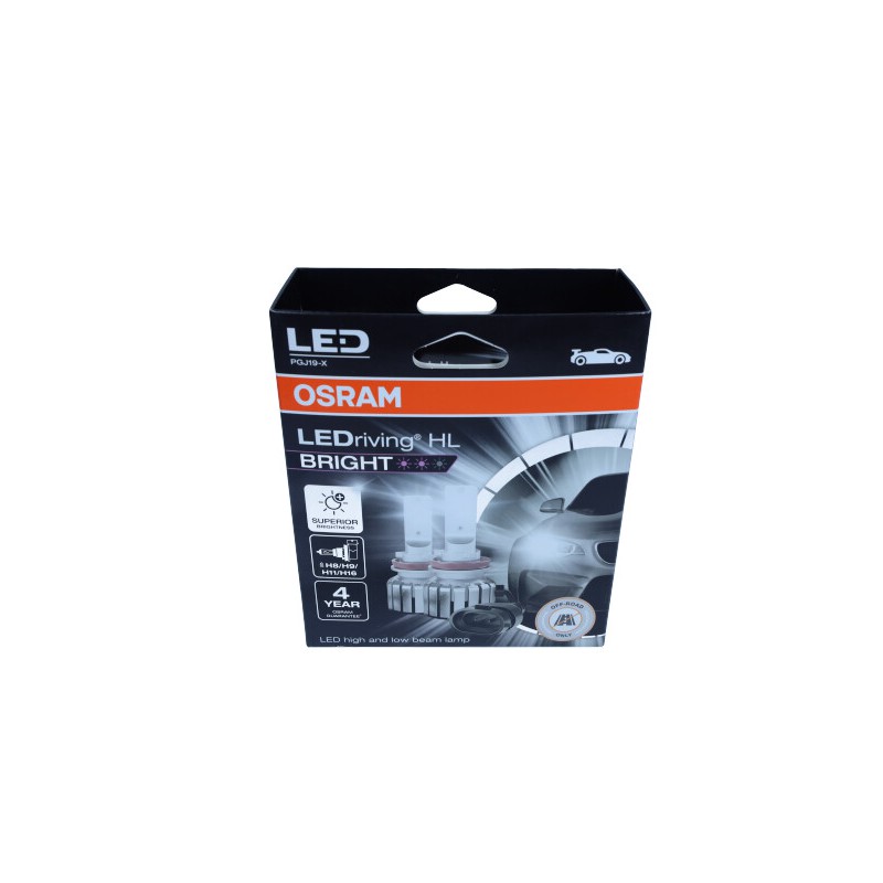 ŻARÓWKA LEDRIVING HL BRINGHT H8 19W PGJ19-2 12V 2 SZT. (BRAK ECE)