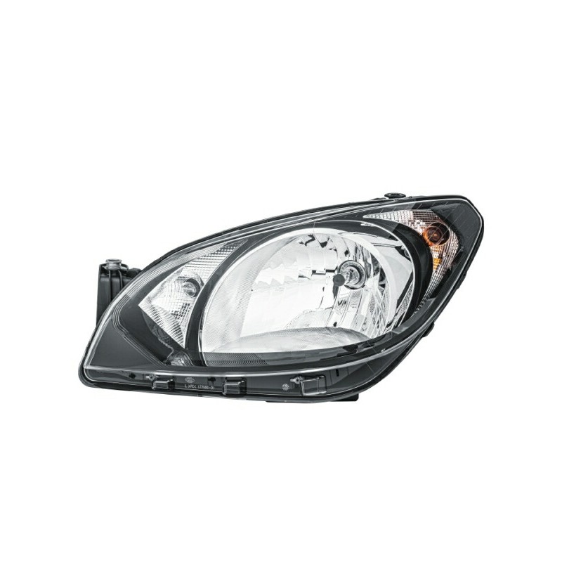 Reflektor L (halogen, H4/PY21W/W21, elektryczny, z silnikiem, kolor wkładu: czarny) pasuje do: SKODA CITIGO, E-CITIGO