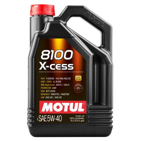 Olej silnikowy 8100 (5L) SAE 5W40  API SN  ACEA A3  B4  CHRYSLER MS-12991  CITROEN B71 2296  FIAT 9.55535-G2  FIAT 9.55535-H2 