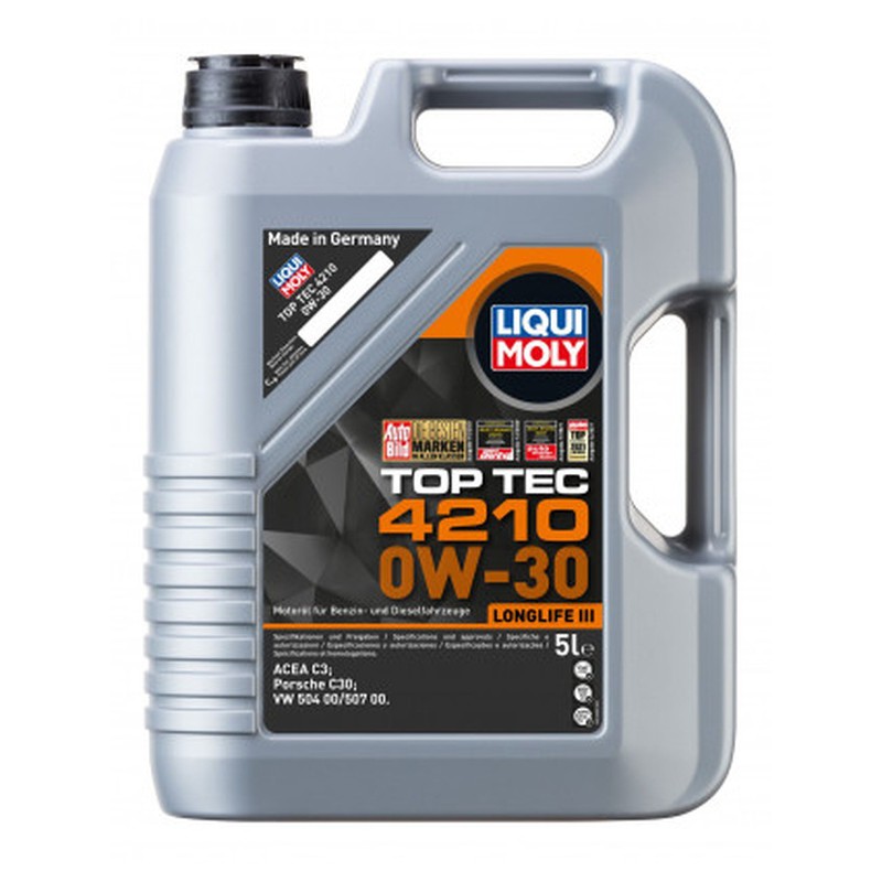 OLEJ LIQUI MOLY 0W30 5L TOP TEC 4210 / C3 / 504.00 507.00 / PORSCHE C30
