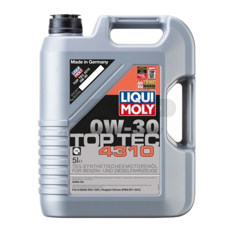 OLEJ LIQUI MOLY 0W30 5L TOP TEC 4310 C2 / 9.55535-DS1 9.55535-GS1 / B71 2312