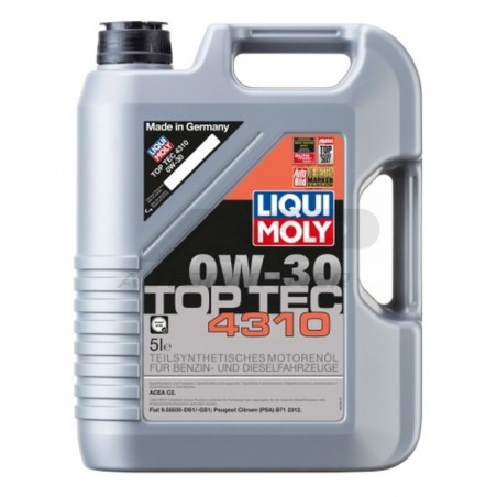OLEJ LIQUI MOLY 0W30 5L TOP TEC 4310 C2 / 9.55535-DS1 9.55535-GS1 / B71 2312