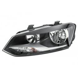 Reflektor L (halogen, H7/H7/PY21W/W5W, elektryczny, z silnikiem, kolor wkładu: chromowany/czarny, kolor kierunkowskazu: pomarańc