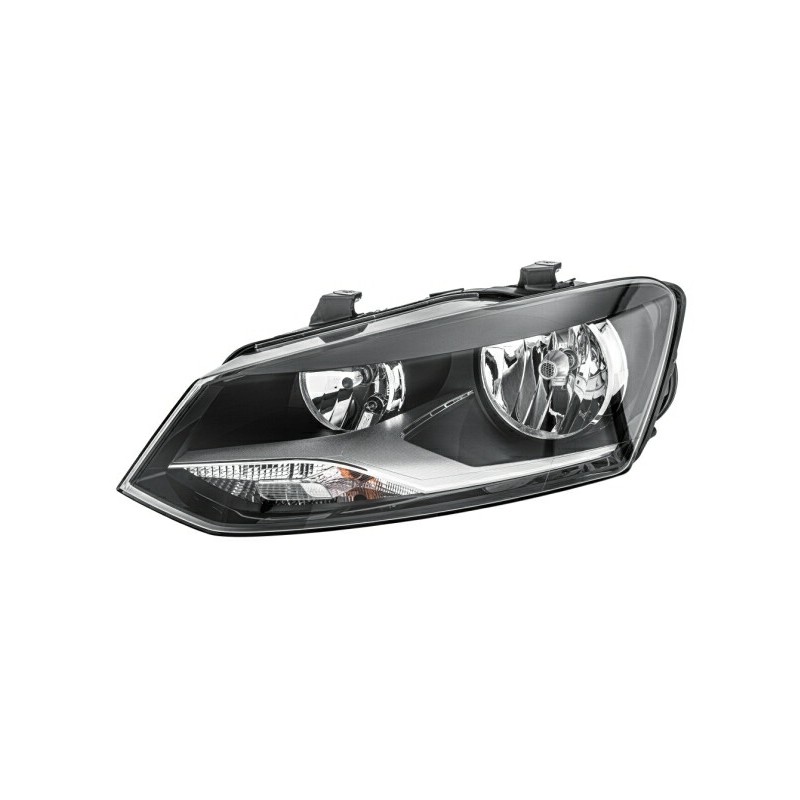 Reflektor L (halogen, H7/H7/PY21W/W5W, elektryczny, z silnikiem, kolor wkładu: chromowany/czarny, kolor kierunkowskazu: pomarańc