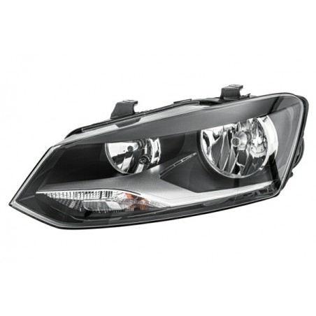 Reflektor L (halogen, H7/H7/PY21W/W5W, elektryczny, z silnikiem, kolor wkładu: chromowany/czarny, kolor kierunkowskazu: pomarańc