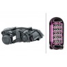 Reflektor L (halogen, H7/H7/PY21W/W5W, elektryczny, z silnikiem, kolor wkładu: chromowany/czarny, kolor kierunkowskazu: pomarańc
