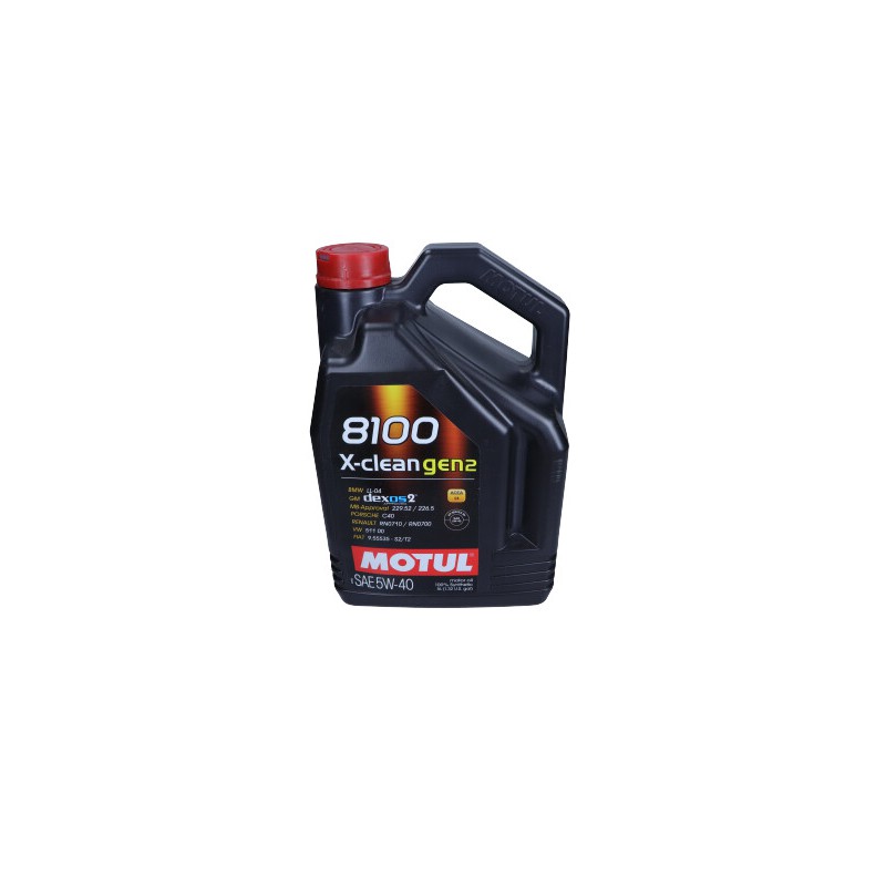 OLEJ MOTUL 5W40 5L 8100 X-CLEAN GEN2 C3 / 511.00 / 229.52 226.5 / LL04 / DEX2 / C40 / RN0710/700 / 9.55535-S2/T2