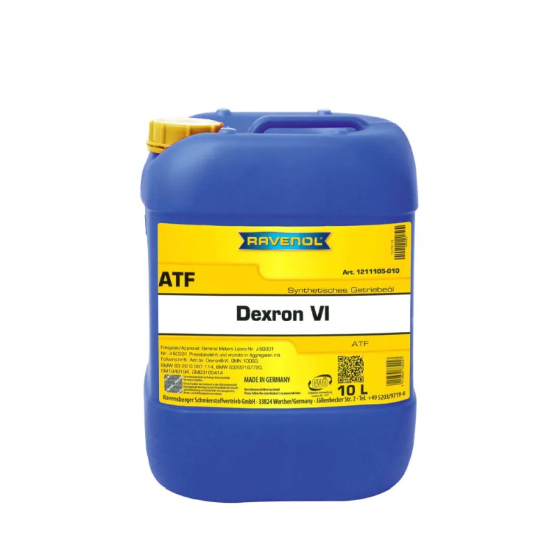 Olej ATF ATF Dexron VI (10L)   BMW 83220397114  BMW 83222167720  MB 236.41  OPEL/GM 1940184  OPEL/GM 93165414  OPEL/GM DEXRON 