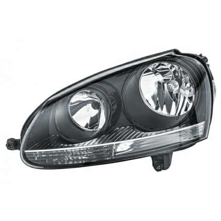 Reflektor L (halogen, H7/H7/PY21W/W5W, elektryczny, z silnikiem, kolor wkładu: czarny/srebrny, kolor kierunkowskazu: biały) pa