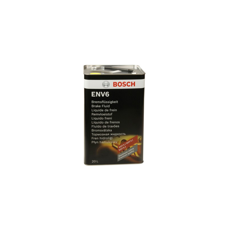 PŁYN HAMULCOWY ENV6 20L / BOSCH / ZASTĘPUJE: DOT3/DOT4/DOT4HP/DOT4SUPER/DOT5.1