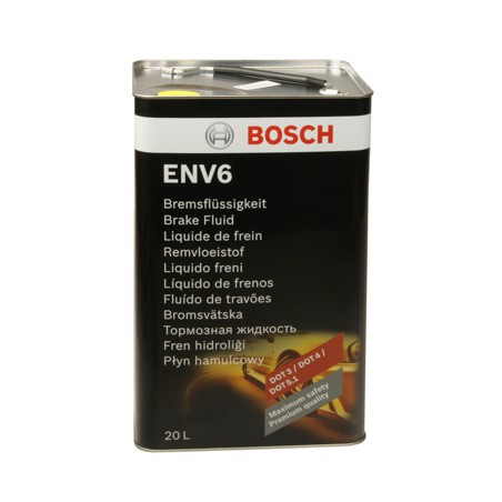 PŁYN HAMULCOWY ENV6 20L / BOSCH / ZASTĘPUJE: DOT3/DOT4/DOT4HP/DOT4SUPER/DOT5.1