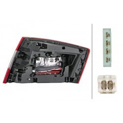 Lampa tył L (LED/P21W, ze światłem przeciwmgielnym, światło cofania) pasuje do: SKODA OCTAVIA III 06.16-11.19