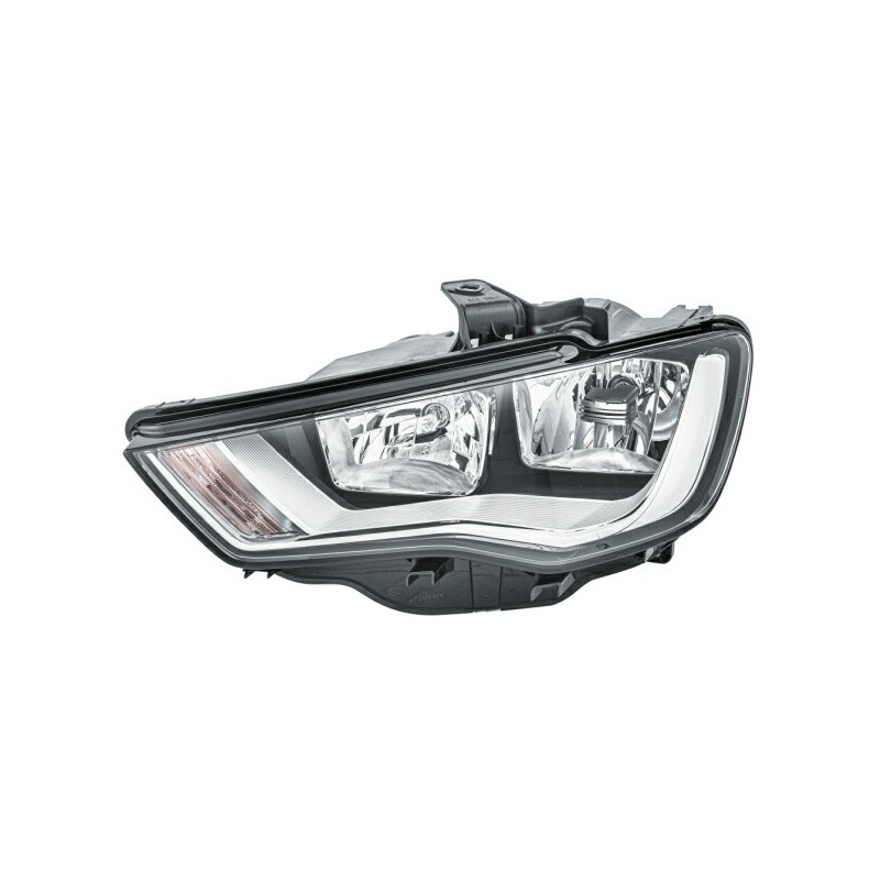 Reflektor L (halogen, H15/H7/PSY24W, elektryczny, z silnikiem, kolor wkładu: srebrny) pasuje do: AUDI A3 8V, Kabriolet / Sedan