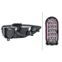 Reflektor L (halogen, H15/H7/PSY24W, elektryczny, z silnikiem, kolor wkładu: srebrny) pasuje do: AUDI A3 8V, Kabriolet / Sedan