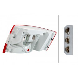 Lampa tył L (H21W/LED/P21W, ze światłem przeciwmgielnym, światło cofania) pasuje do: SKODA OCTAVIA III 06.16-11.19