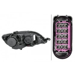 Reflektor L (halogen, H15/H7/H7/PY21W/W5W, elektryczny, z silnikiem, kolor wkładu: chromowany) pasuje do: VW GOLF VI PLUS 01.09-