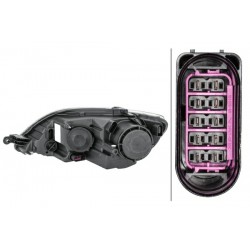 Reflektor P (halogen, H15/H7/H7/PY21W/W5W, elektryczny, z silnikiem, kolor wkładu: chromowany) pasuje do: VW GOLF VI PLUS 01.0