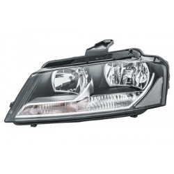 Reflektor L (halogen, H7/H7/PSY24W/W5W, elektryczny, z silnikiem, kolor kierunkowskazu: biały) pasuje do: AUDI A3 8P 06.08-08.
