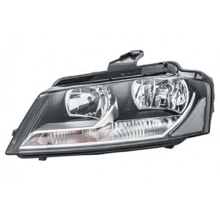 Reflektor L (halogen, H7/H7/PSY24W/W5W, elektryczny, z silnikiem, kolor kierunkowskazu: biały) pasuje do: AUDI A3 8P 06.08-08.