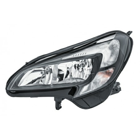 Reflektor L (halogen, H7/H7/PSY24W/W21, elektryczny, z silnikiem) pasuje do: OPEL CORSA E 09.14-05.19