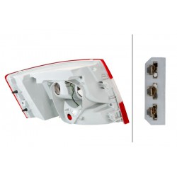 Lampa tył P (H21W/LED/P21W, ze światłem przeciwmgielnym, światło cofania) pasuje do: SKODA OCTAVIA III 06.16-11.19