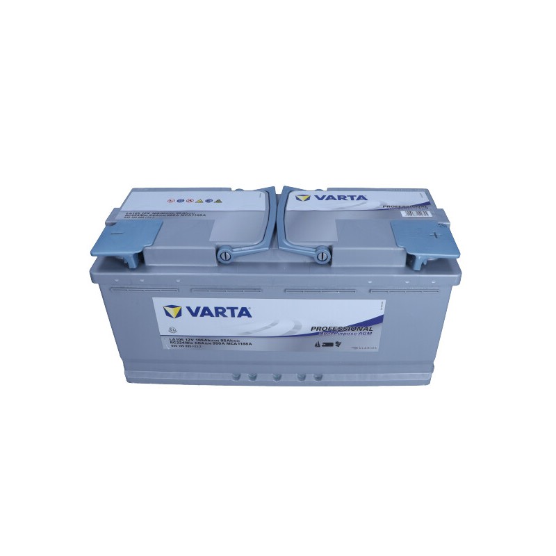 AKUMULATOR 12V 105AH/950A L- 394X175X190 PROFESSIONAL DUAL PURPOSE AGM