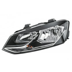 Reflektor L (halogen, H7/H7/W5W/WY21W, elektryczny, z silnikiem, kolor wkładu: chromowany, kolor kierunkowskazu: pomarańczowy)