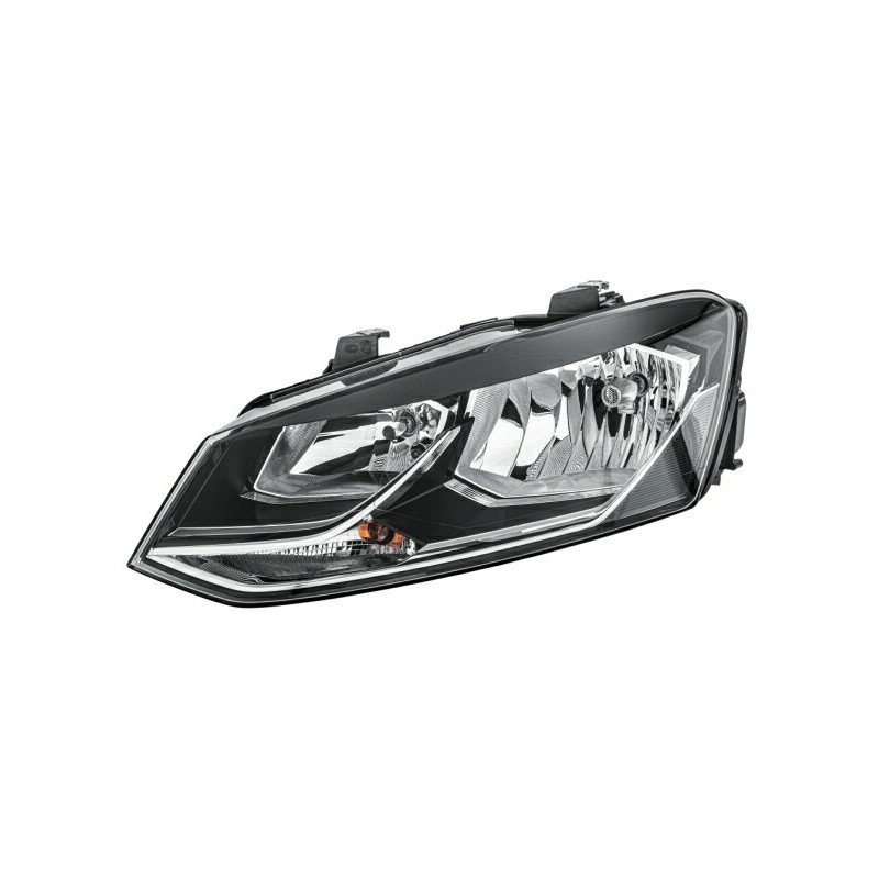 Reflektor L (halogen, H7/H7/W5W/WY21W, elektryczny, z silnikiem, kolor wkładu: chromowany, kolor kierunkowskazu: pomarańczowy)