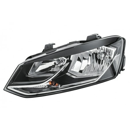 Reflektor L (halogen, H7/H7/W5W/WY21W, elektryczny, z silnikiem, kolor wkładu: chromowany, kolor kierunkowskazu: pomarańczowy)