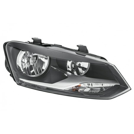 Reflektor P (halogen, H7/H7/PY21W/W5W, elektryczny, z silnikiem, kolor wkładu: chromowany/czarny, kolor kierunkowskazu: pomara