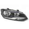 Reflektor P (halogen, H7/H7/PY21W/W5W, elektryczny, z silnikiem, kolor wkładu: chromowany/czarny, kolor kierunkowskazu: pomara
