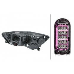 Reflektor P (halogen, H15/H7/PY21W/W5W, elektryczny, z silnikiem, kolor wkładu: chromowany, kolor kierunkowskazu: przezroczyst