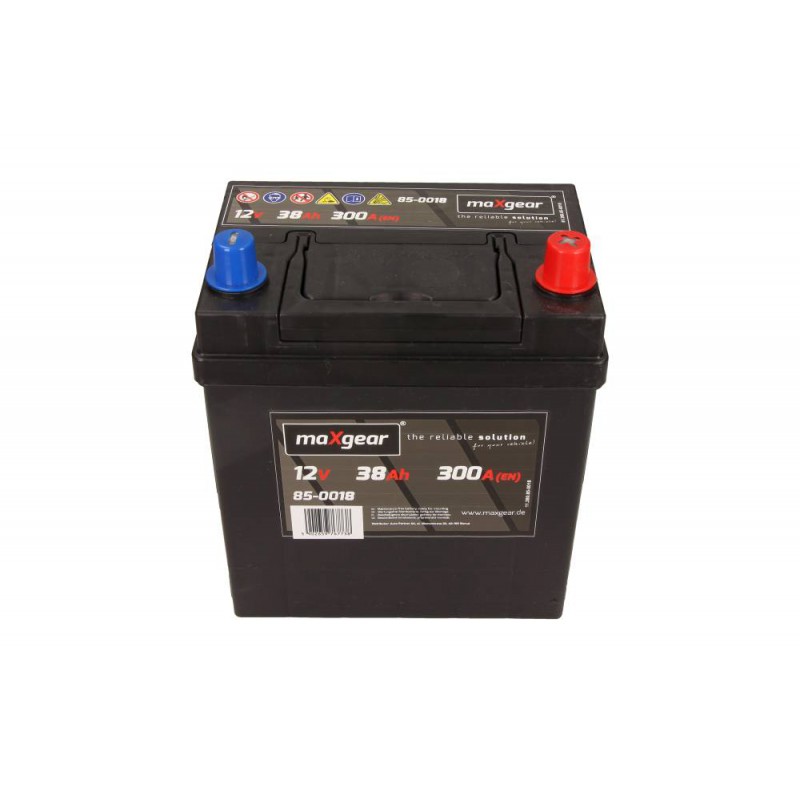AKUMULATOR 12V 38AH/300A L- 187X127X225 JAPAN (KLEMY JAPAN + STANDARD)
