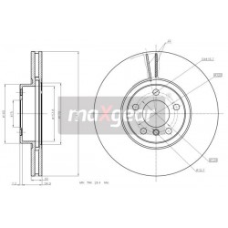 TARCZA HAM. BMW P. X5/X6 07- 348MM