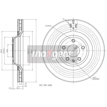 TARCZA HAM. VW P. A6 04- 347MM